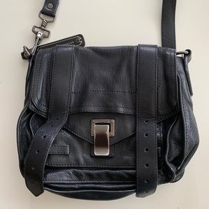 Proenza Schouler PS1 Mini Black Leather Crossbody